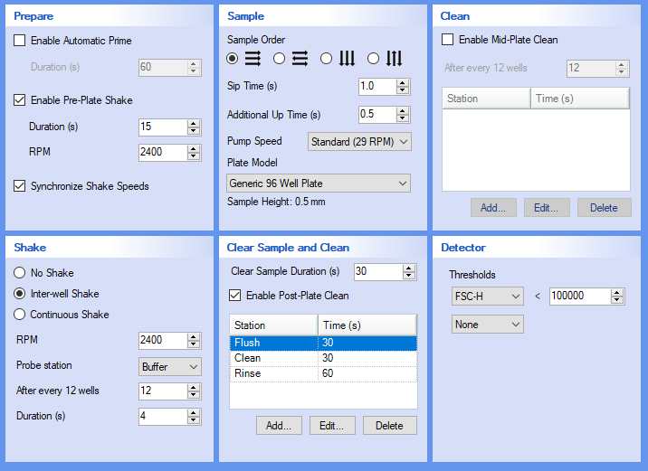 Overview of the Protocol Screen