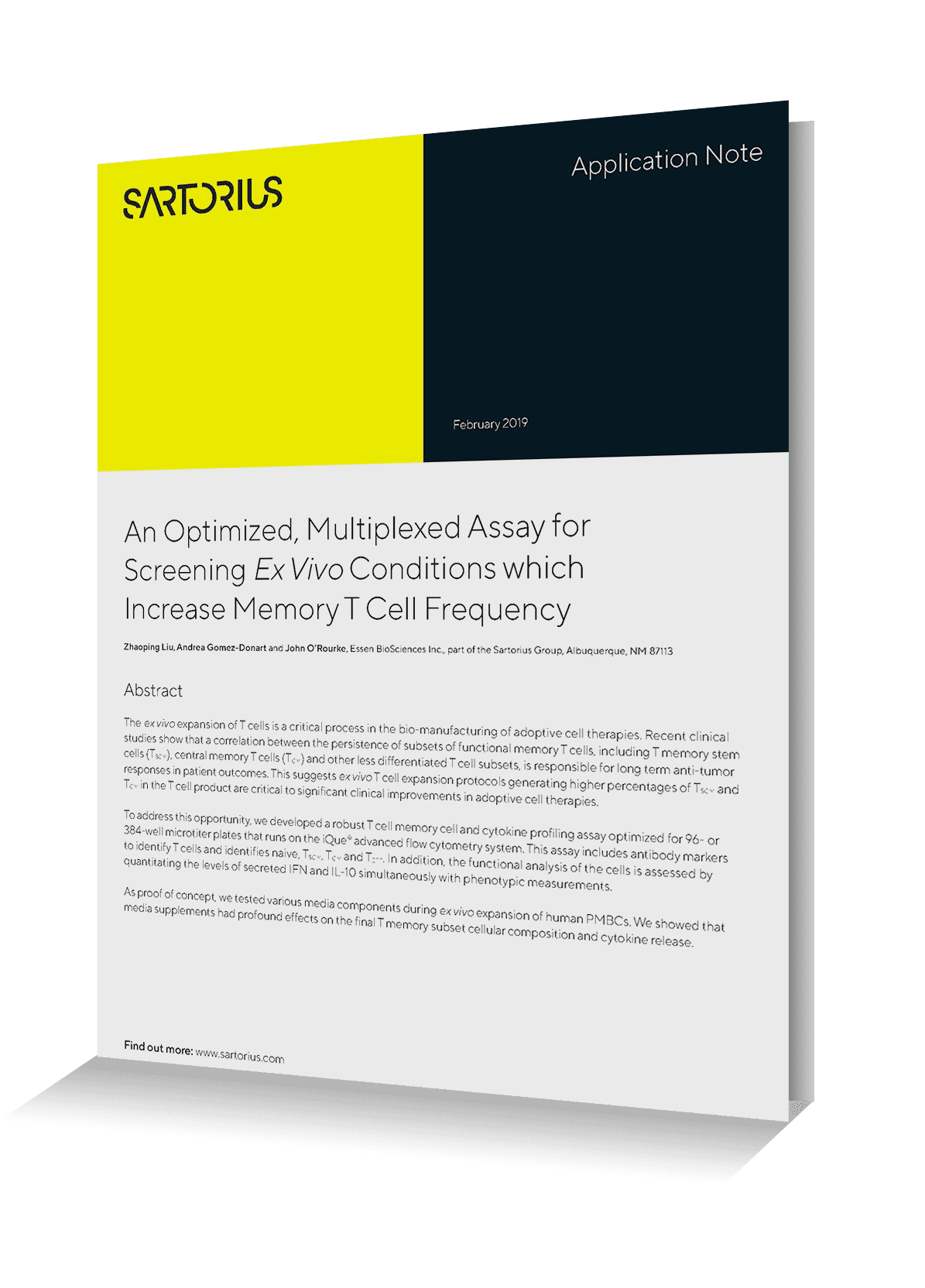 T Cell Memory Application Note Preview
